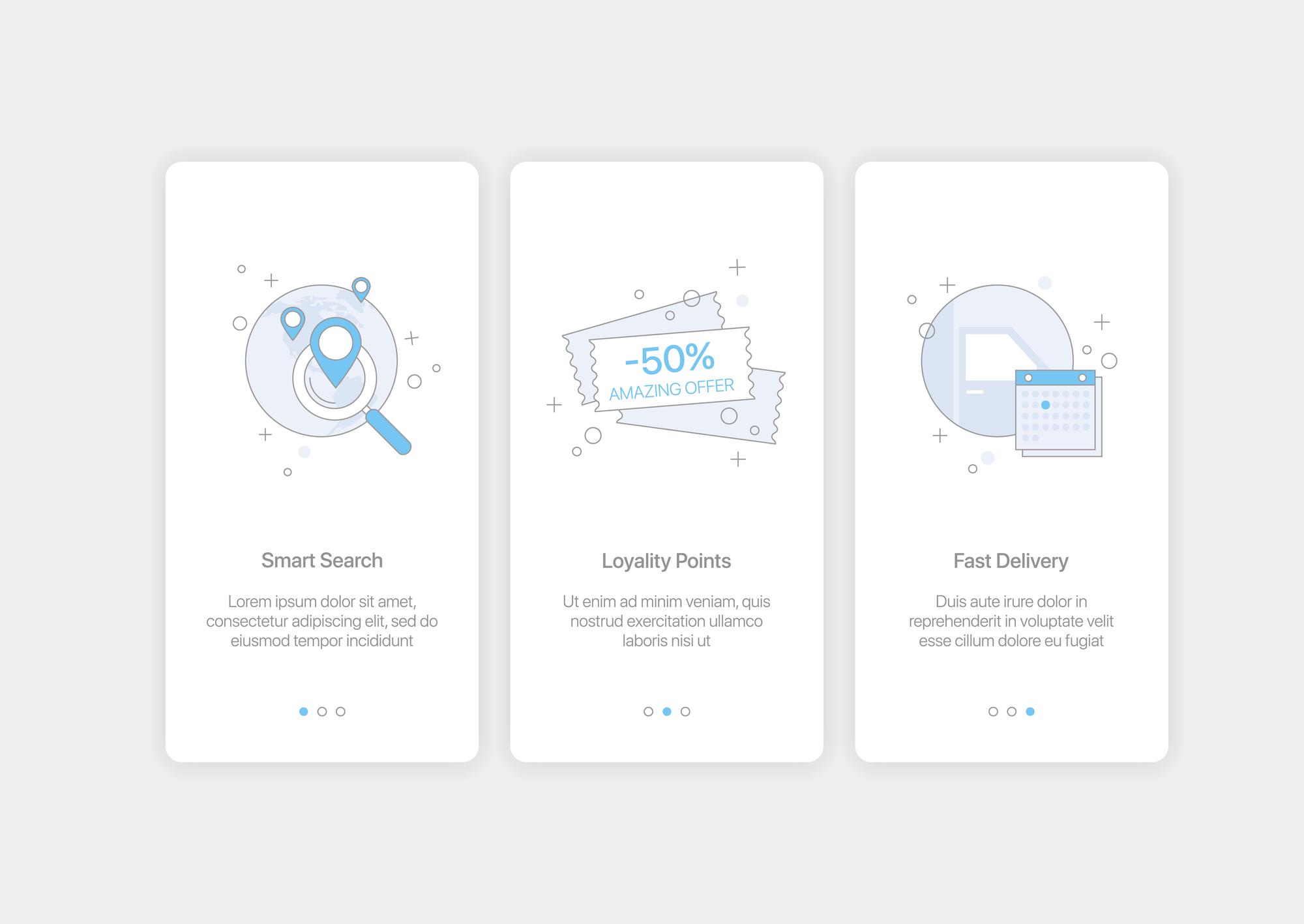 Pricing overview cards layout